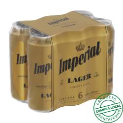 Cerveza rubia lata x473 pack Imperial 6 U