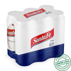Cerveza rubia lata x473 pack Santa Fe 6 U