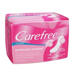 Protectores diarios compact Carefree 20 U