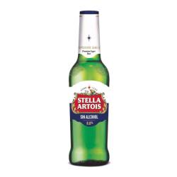Cerveza rubia sin alcohol - botella Stella Artois 330 Cm3