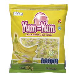 Caramelos masticables sabor banana sin tacc Yum-yum 300 Gr