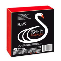Servilletas mesa rojas Sweety 20 U