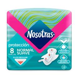 Toallas femeninas con alas normal suave cur v Nosotras 8 U