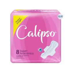 Toallas femeninas con alas anatomica Calipso 8 U