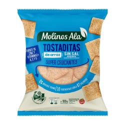 Tostaditas de arroz sin sal Molinos Ala 100 Gr