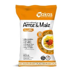 Fideos multicereal arroz y maíz Wakas 400 Gr