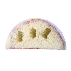 Pizza muzzarella con jamón media  1 U