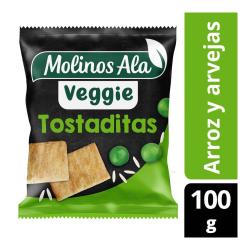 Tostaditas de arroz y arvejas Molinos Ala 100 Gr