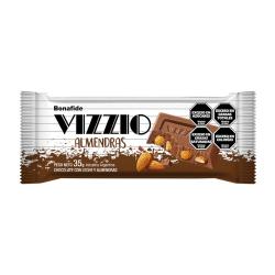 Chocolate con leche y almendras Vizzio 35 Gr