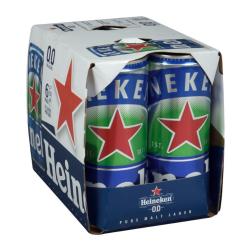 Cerveza rubia lata sin alcohol x355 pack Heineken 6 U