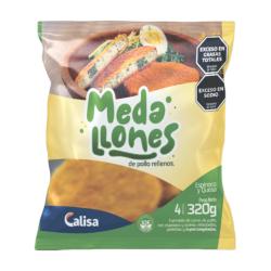 Medallones pollo rellenos espinaca y queso Calisa 320 Gr