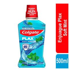 Promo enjuague bucal soft mint 30% Plax 500 Ml