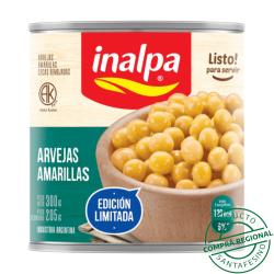 Arveja remojada amarilla - lata Inalpa 300 Gr