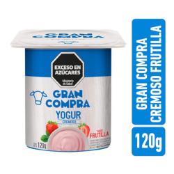 Yogur batido frutilla pote Gran Compra 120 Gr
