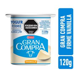Yogur firme vainilla pote Gran Compra 120 Gr