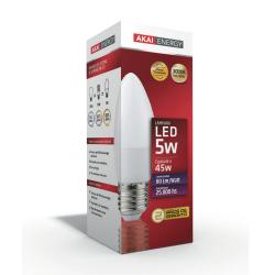 Bujía led blanco cálido vela 5w - e27 Akai 1 U