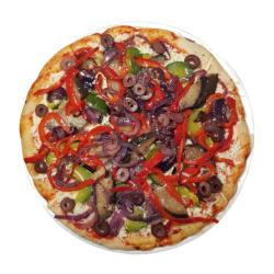 Pizza muzzarella vegetariana  1 U