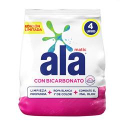 Jabón en polvo lavado automático con bicarbonato - bolsa Ala Matic 400 Gr