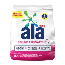 Jabón en polvo lavado automático con bicarbonato - bolsa Ala Matic 800 Gr