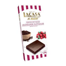 Chocolate negro con arándanos Lacasa 100 Gr