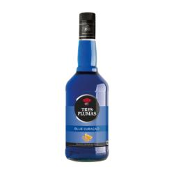 Licor blue curacao Tres Plumas 700 Ml