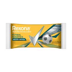 Jabón tocador fútbol fanatics 3x120gr Rexona 360 Gr