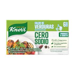 Caldo cero sodio verdura cubo Knorr 6 U