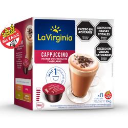 Café cappuccino chocolate y avellanas cápsulas dolce gusto La Virginia 104 Gr