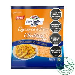 Queso hebras cheddar La Paulina 125 Gr