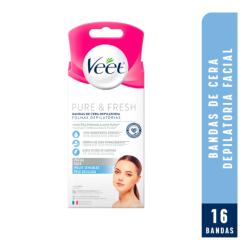 Banda depilatoria facial piel sensible Veet 16 U