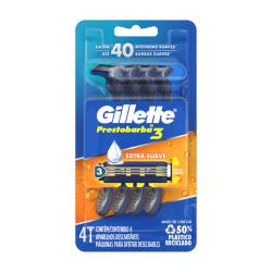 Maquina prestobarba 3 extra suave Gillette 4 U