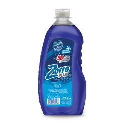 Jabón líquido lavarropas automático clasico - botella Zorro 800 Ml