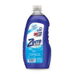 Jabón liquido lavarropas automático blue - botella Zorro 800 Ml