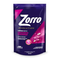 Jabón líquido lavarropas automático escudo protector doypack Zorro 800 Ml
