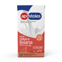 Leche larga vida liviana 2% - tetra Apostoles 1 Lt