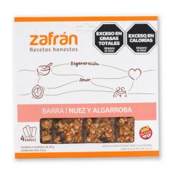 Barra cereal nuez y algarroba Zafrán 112 Gr