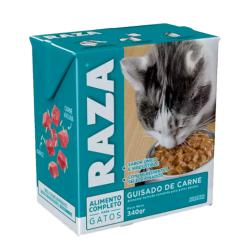 Alimento gato guisado carne - tetra Raza 340 Gr