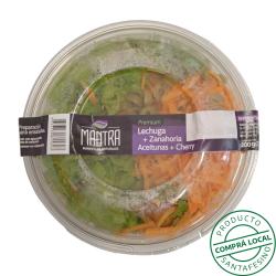 Ensalada premium lechuga zanahoria aceitunas y cherry Mantra 1 U