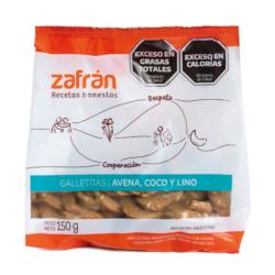 Galletita avena coco y lino Zafrán 150 Gr
