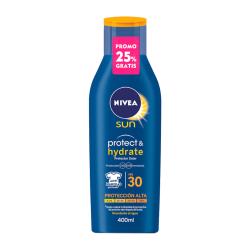 Protector solar hidratacion  25% factor 30 Nivea Sun 400 Ml