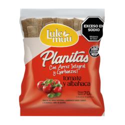 Planitas de arroz tomate & albahaca Lulemuu 70 Gr