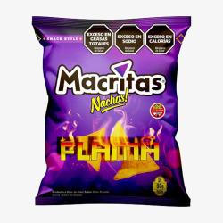 Nachos snacks sabor chile picante Macritas 80 Gr