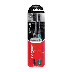 Cepillo dental slim soft carbón Colgate 2 U