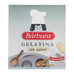 Gelatina sin sabor Barbara 25 Gr