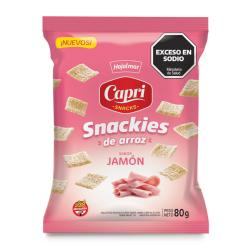 Snakies arroz sabor jamón Capri 80 Gr