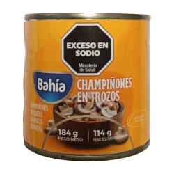 Champignones en trozos - lata Bahía 184 Gr