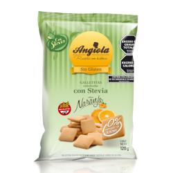 Galletita naranja sin azúcar sin tacc Angiola 120 Gr