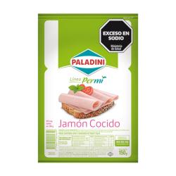 Jamon cocido reducido sodio feteado Paladini 150 Gr