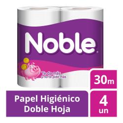 Papel higiénico doble hoja 4x30 Noble 4 U