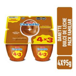 Postre dulce de leche 4x3 Danette 380 Gr